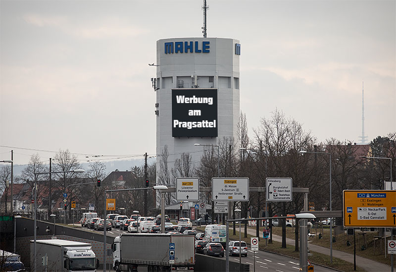LED-Werbetafel Stuttgart Pragsattel